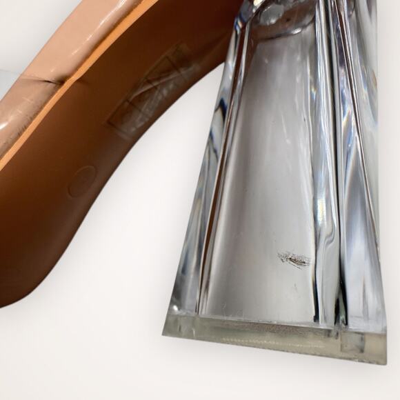 PrettyLittleThing Women’s 6 Tan Clear Block Sandal Heel - Picture 7 of 9